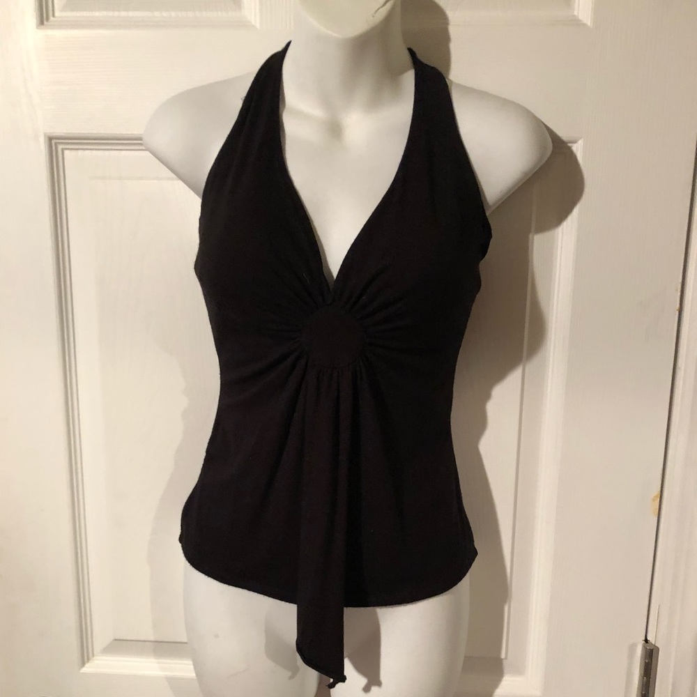Cachet black halter top XS